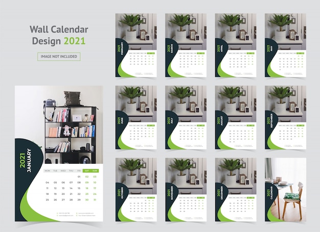 Wall Calendar 2021 Template