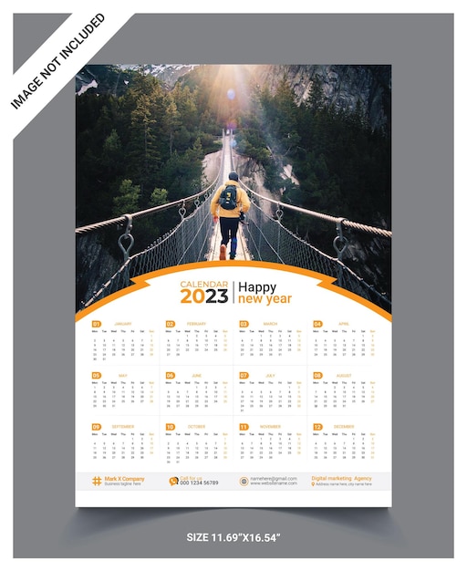 wall calendar 2023 simple design