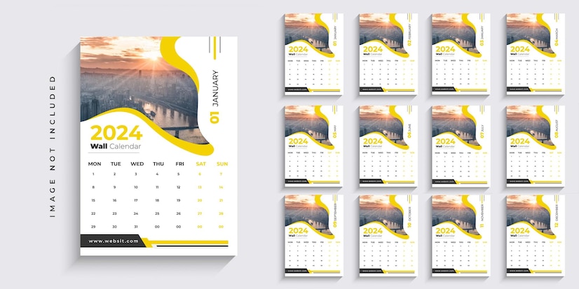 Premium Vector | Wall calendar 2023