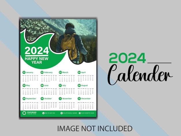 Vector wall calendar design template