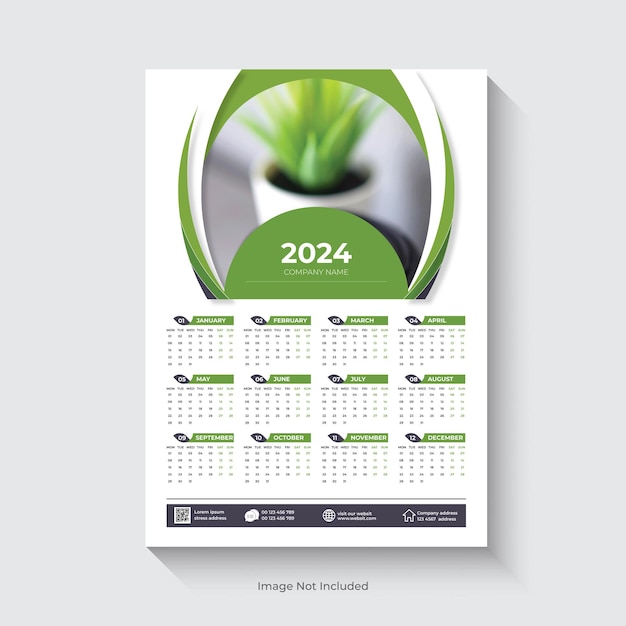 Vector wall calendar template 2023