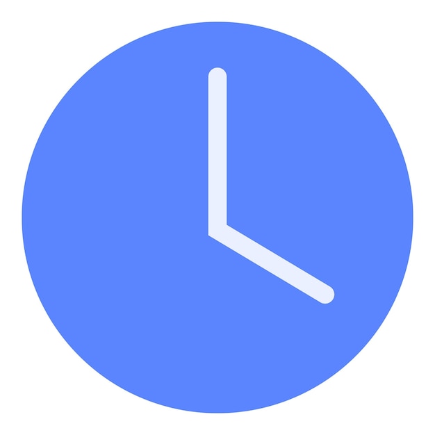 Vettore icona dell'orologio da parete illustrazione piatta dell'icona vettoriale dell'orologio da parete per il web design