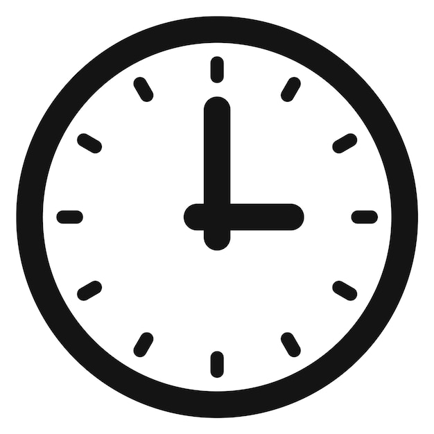 Wall clock icon Time symbol Interior furniture