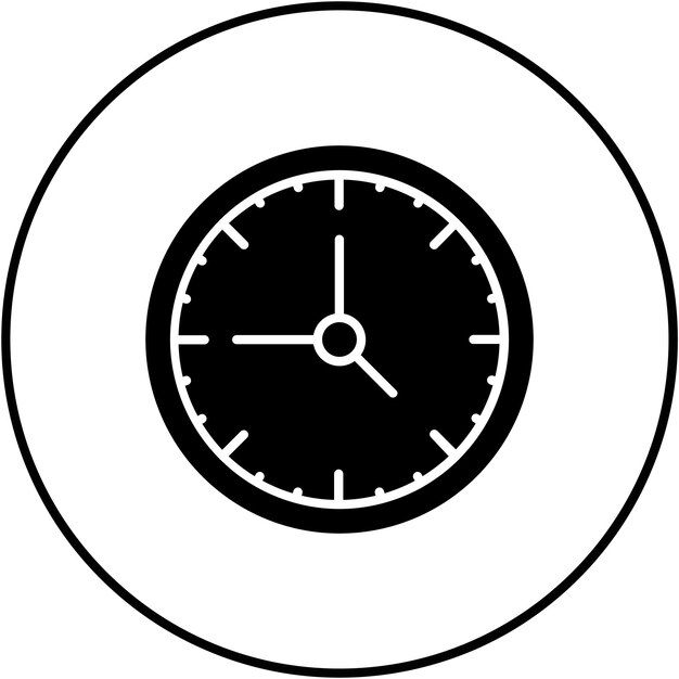 Vector wall clock icon vector image can be used for time and date