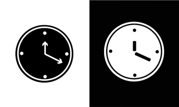 Wall clock icon vector Wall clock silhouetteSchool supplies icon vector Back to school concept L