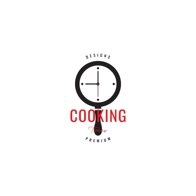 Wall clock time to cooking logo design