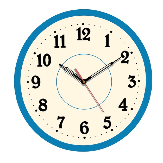 Vector wall clock for time watch illustration vector