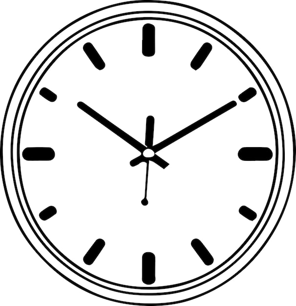 Wall Clock Vector Clipart