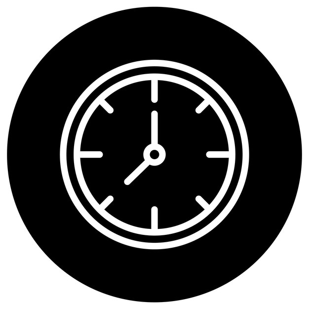 壁の時計のベクトルアイコンデザインイラスト