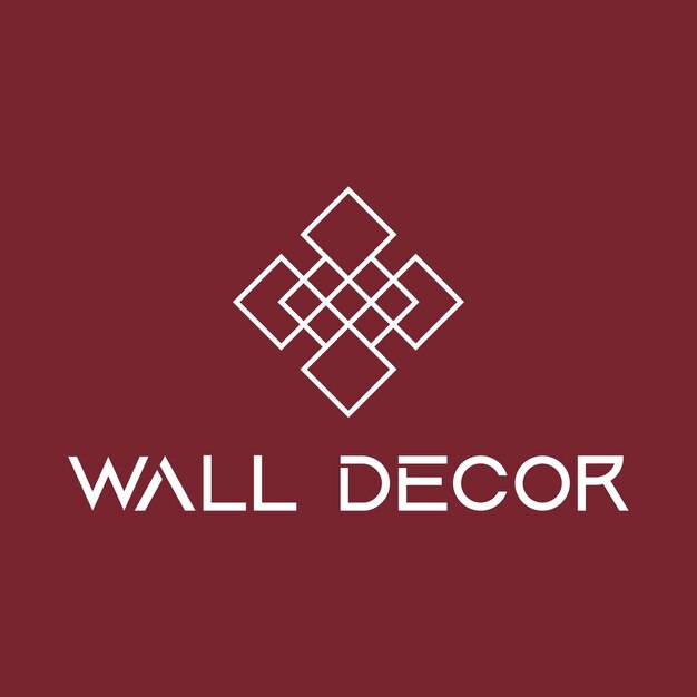 Vector wall decor vector logo design with icon