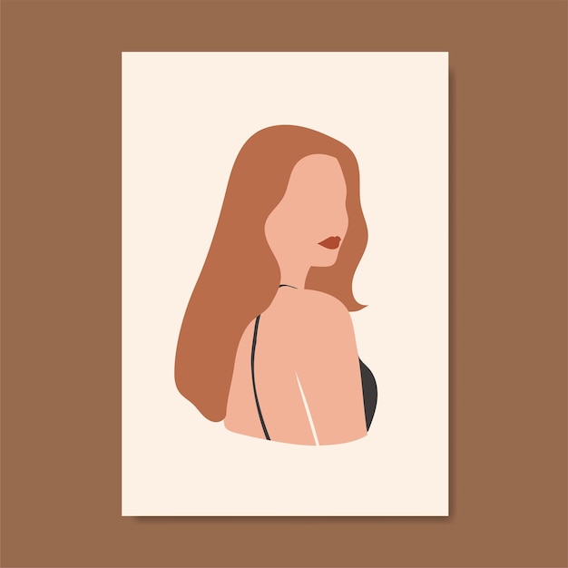 Художественное изображение абстрактной женской формы в пастельных тонах
