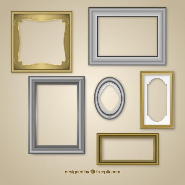 Vector wall frames collection