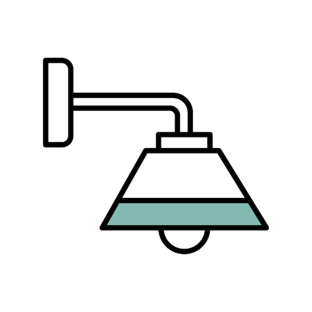 Wall Lamp Icon Vector Simple Design
