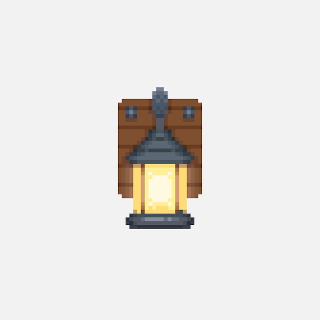 wall lamp in pixel art style