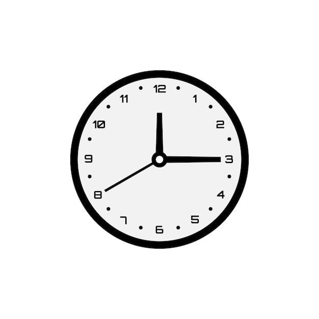 Wall office clock Vector illustration