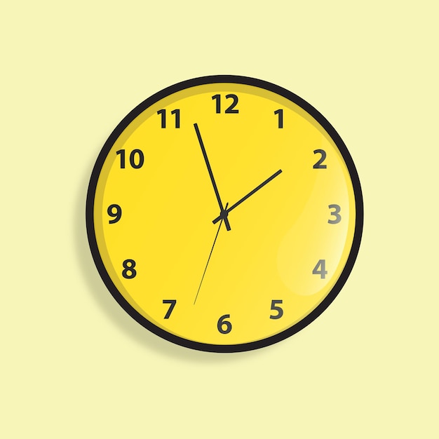 Vector wall office clock vector