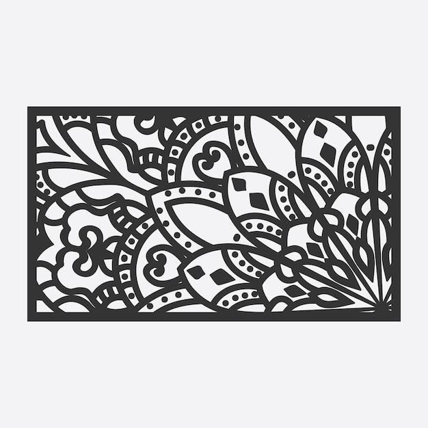 Wall Panel Laser Cut Design Wall art Wall Decoration Vector