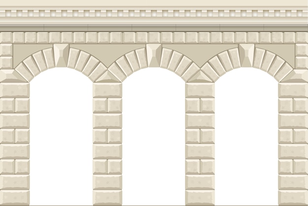 Vector wall with arches