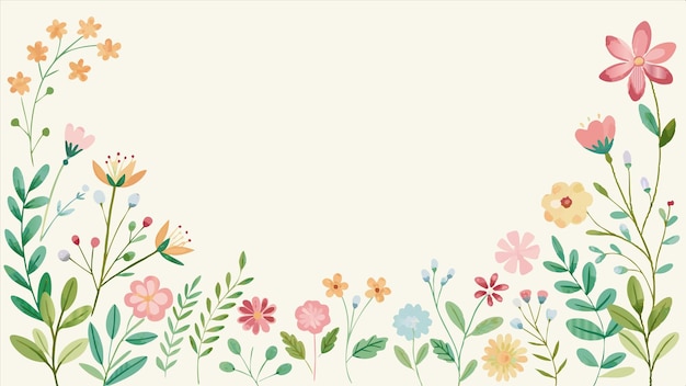 Vector a wall with flowers and butterflies on it