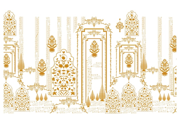 a wall with a gold and white design that saysthe holy holyon it