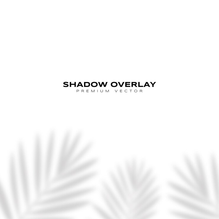 Wall with leaves shadow overlay premium Vector