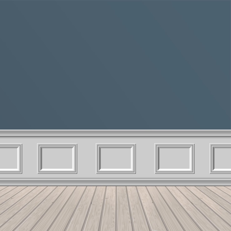 Vector wall and wooden floor