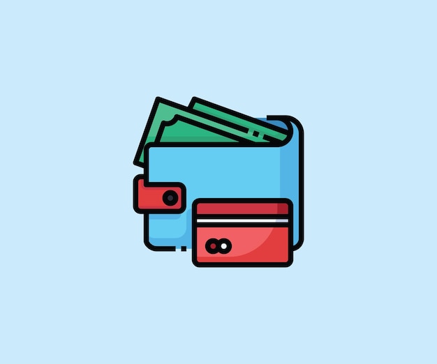 wallet cash vector icon design