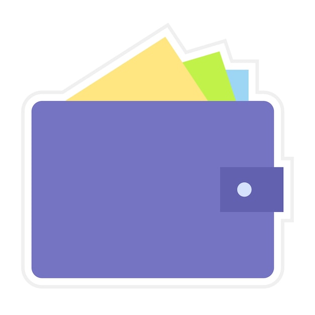 Wallet Flat Illustration