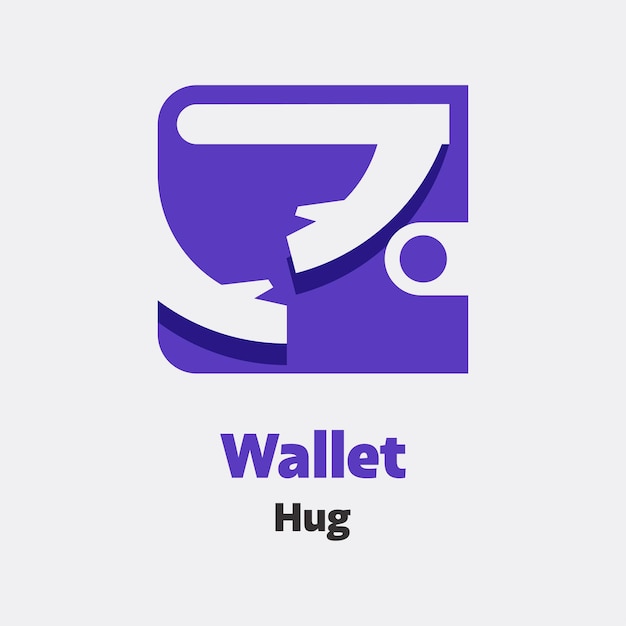 Vector wallet hug logo