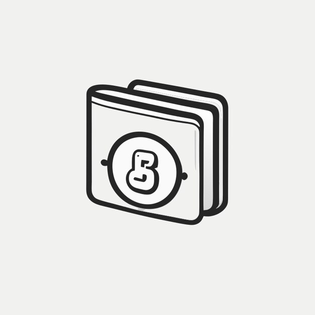 wallet icon comic book style vector illustration line art