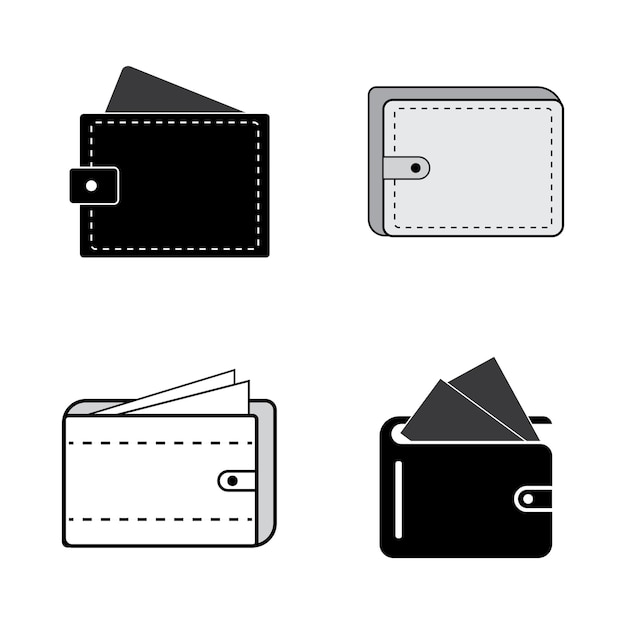 wallet icon logo vector design template