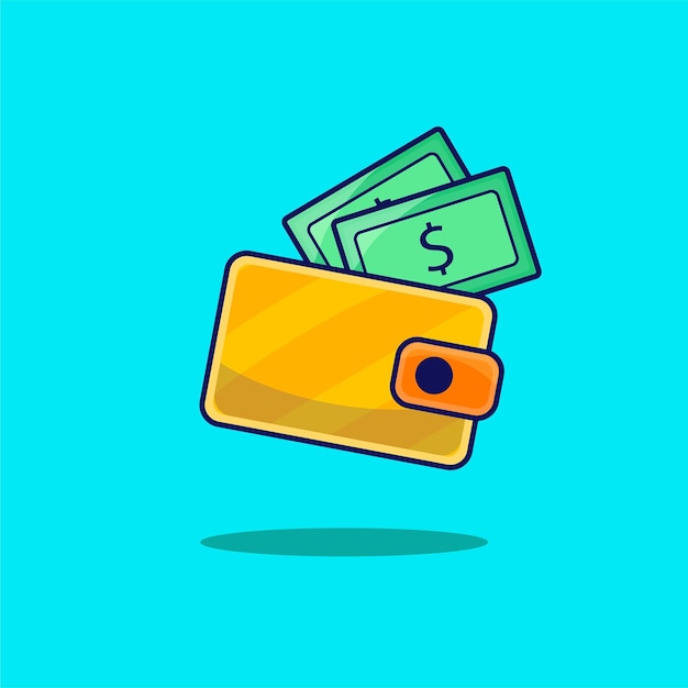 Wallet Icon Payment Cash Money Vector Illustration