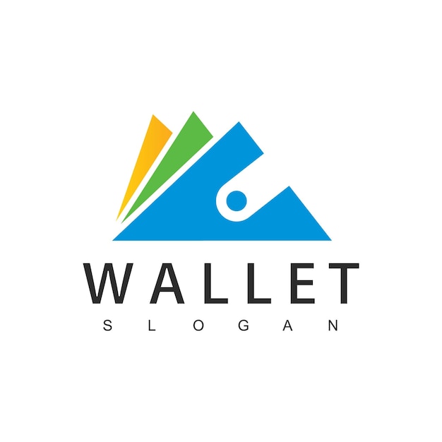 Wallet logo design template payment icon