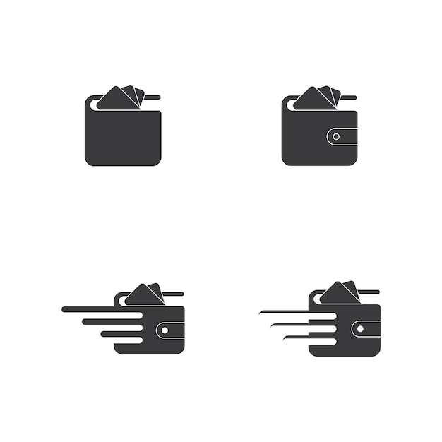 지갑 로고 디자인 벡터 템플릿