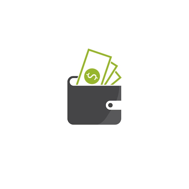 Wallet logo vector icon simple icon illustration