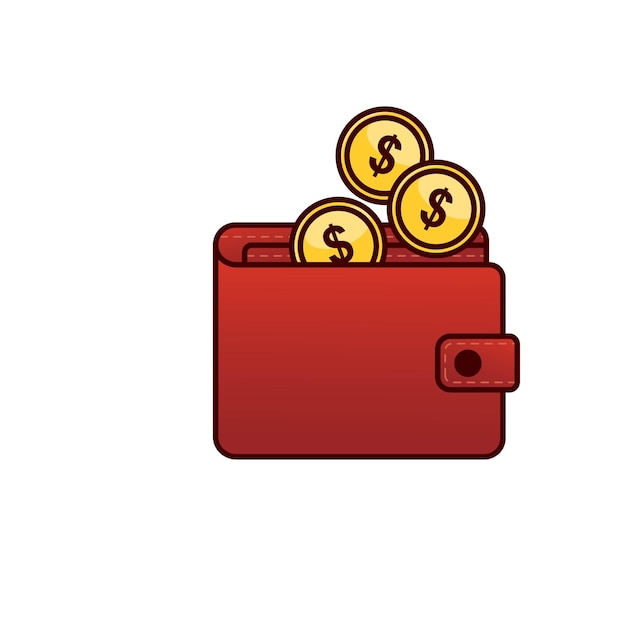 Wallet money element illustration