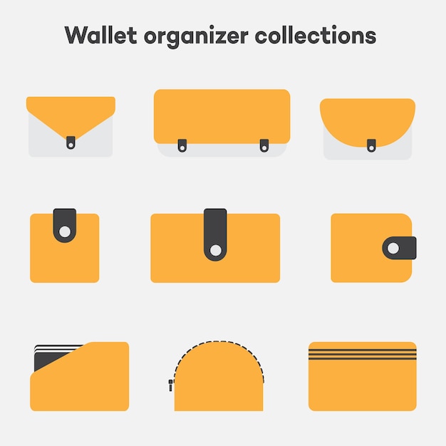 Wallet Organize Collection vector