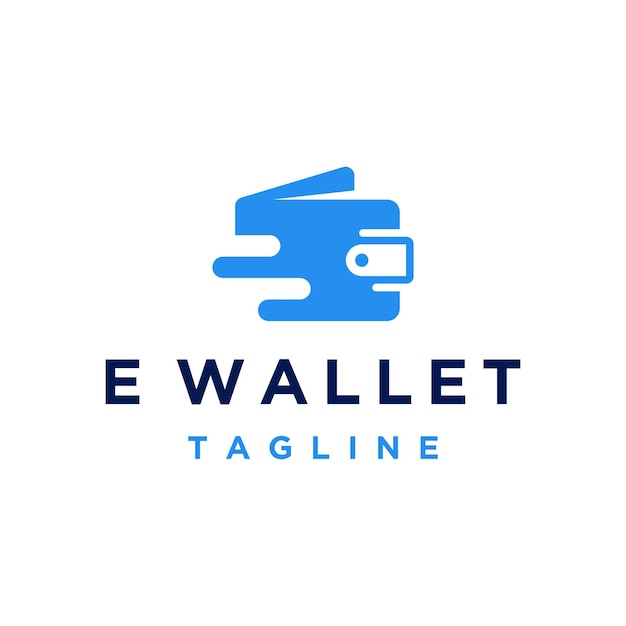 Wallet technology logo design template