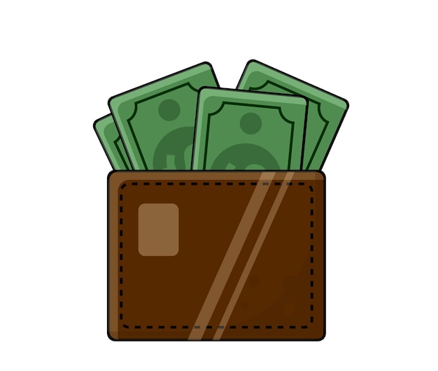 Wallet with Dollars