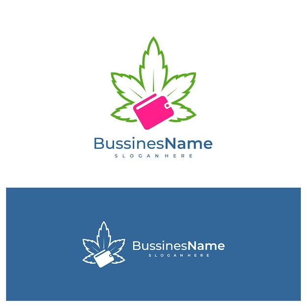 Wallets Cannabis logo vector template Creative Cannabis logo design concepts