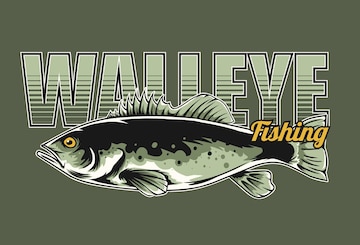 Premium Vector  Walleye fishing design can use for logo t shirt and other