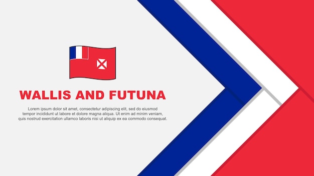 Wallis And Futuna Flag Abstract Background Design Template Wallis And Futuna Independence Day Banner Cartoon Vector Illustration Wallis And Futuna Cartoon