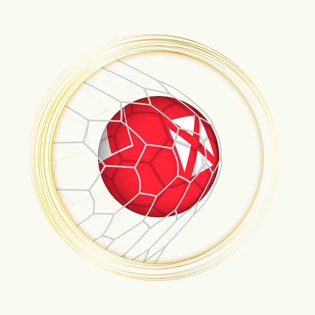 Vector wallis and futuna scoring goal abstract football symbol