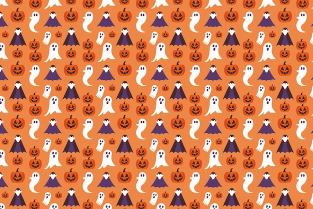 a wallpaper design with a pumpkin for Halloween