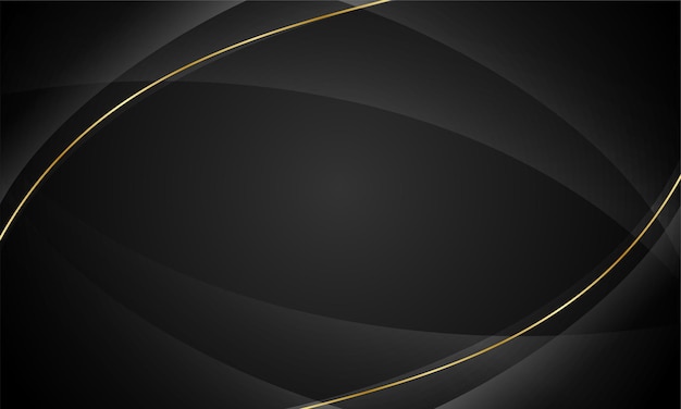 Wallpaper frame abstract background black gold color elegant design