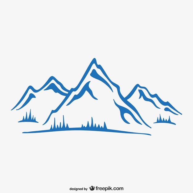 Vector wallpaper of mountain ink