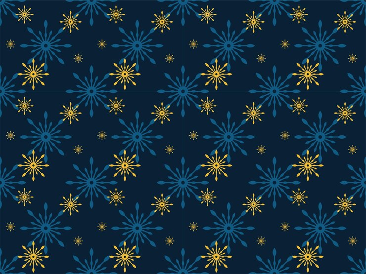 Vector wallpaper seamless winter cartoon merry christmas new year pattern snowflake background abstract art