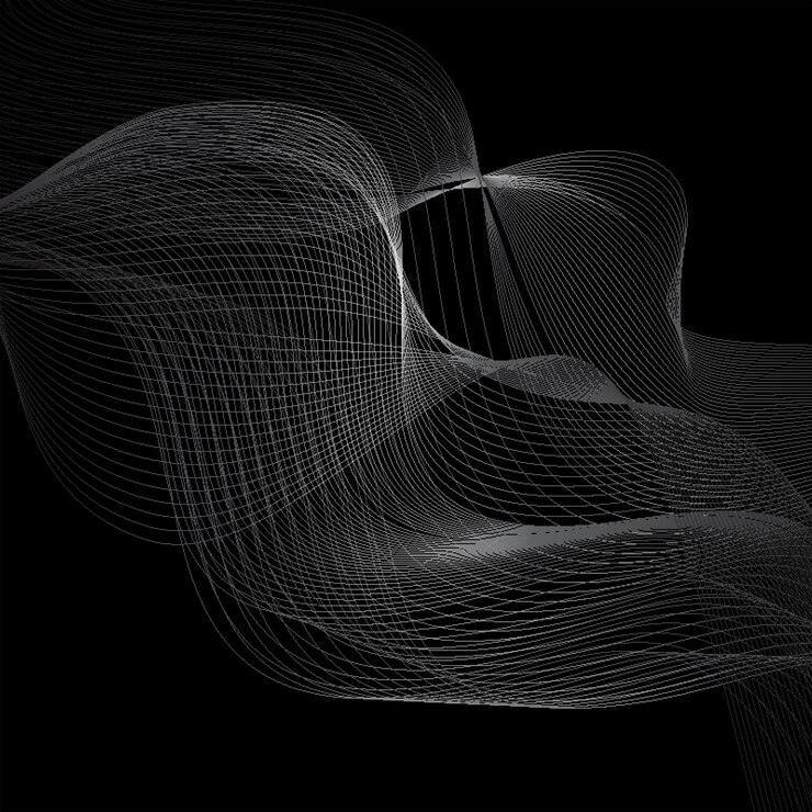 वेक्टर wallpaper theme with white lines on black background
