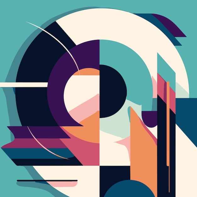 Vector wallpaper with abstract and curved shapes vector illustration