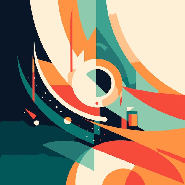 Vector wallpaper with abstract shapes vector illustration